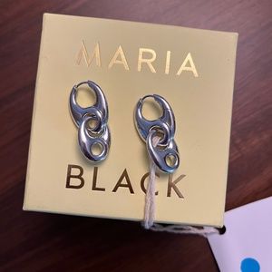 MARIA BLACK BALLROOM EARRINGS PAIR CHUNKY YIN YANG